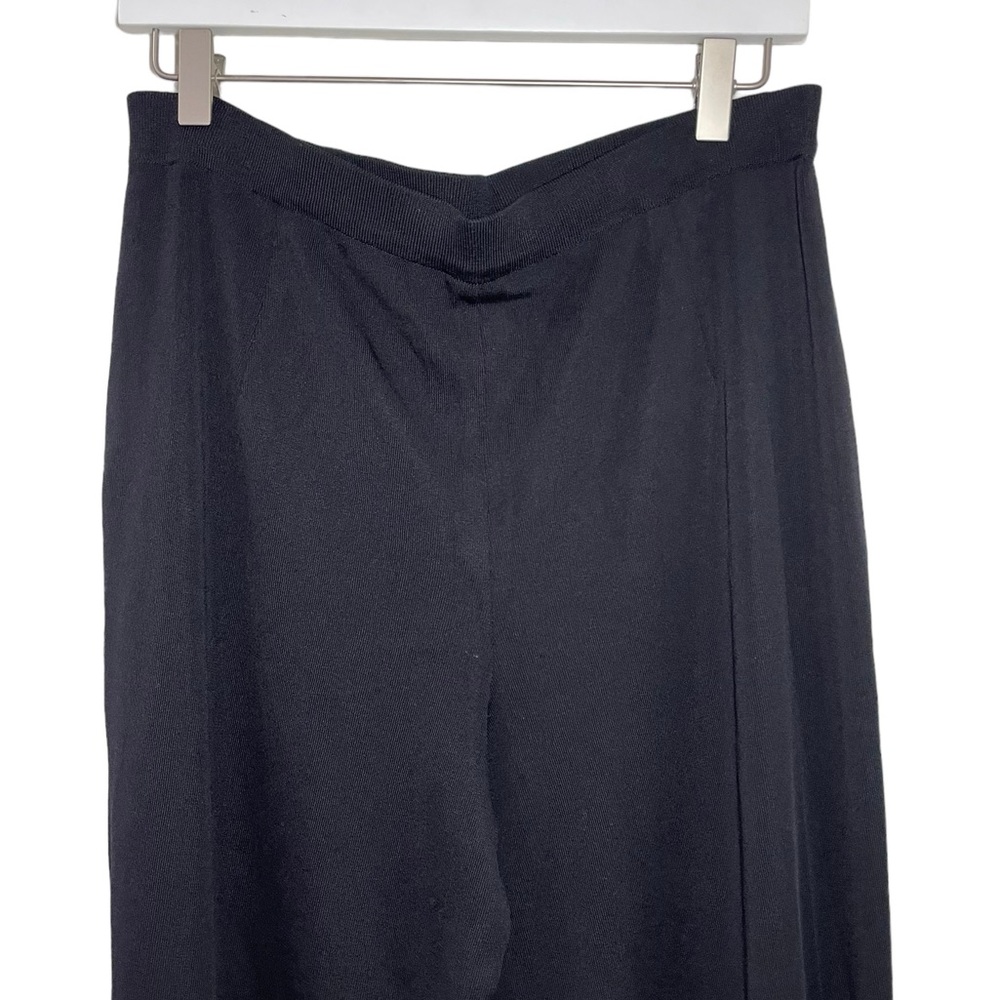 Misook Pants Acrylic Black Knit Wide Leg Pants - Picture 5 of 6